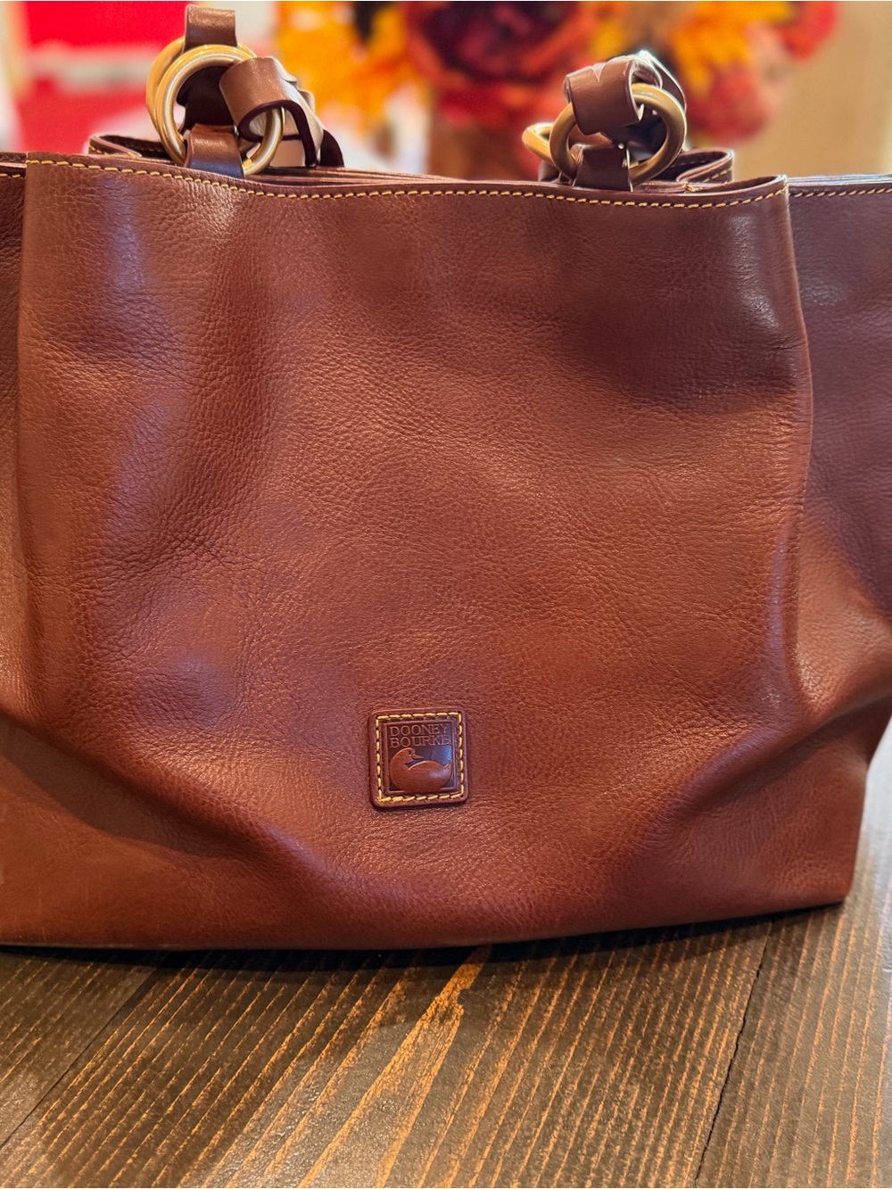 Dooney & Bourke Brown Leather Shoulder Bag